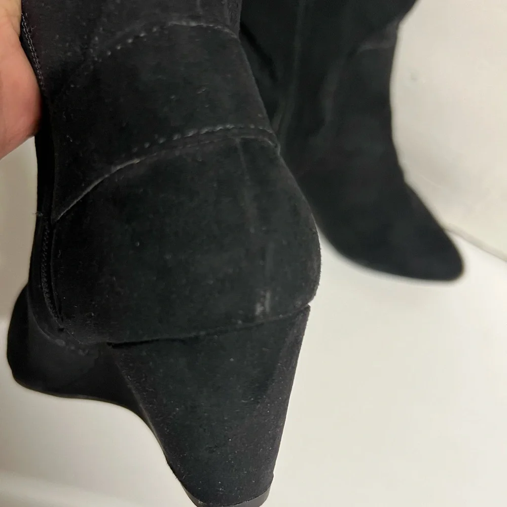 Anne Klein Black Over the Knee Boots